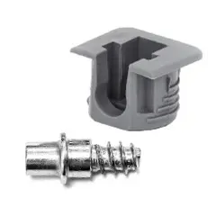 ФД15СШ Полкодержатель с фиксацией и штоком, флиппер, серый