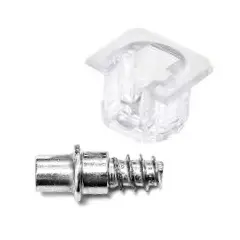 ФД15ПШ Полкодержатель с фиксацией и штоком, флиппер, прозрачный