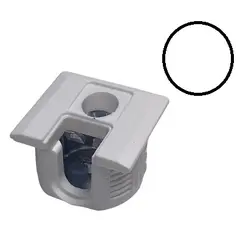 172-6973-877 Стяжка полкодержатель, Д20, для плиты 16мм, уст. сверху и сбоку, белый