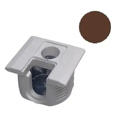 172-6973-831 Стяжка полкодержатель, Д20, для плиты 16мм, уст. сверху и сбоку, коричневый