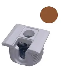 172-6973-868 Стяжка полкодержатель, Д20, для плиты 16мм, уст. сверху, светло-коричневый