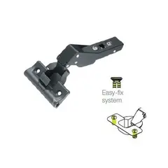 Петля мебельная Titus T-Type Noir Glissando угловая 45 градусов с доводчиком 110/45/9 мм  и cистемой ускоренной сборки Easy-fix Арт: 701-0D98-668-00