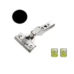 Петля мебельная Titus T-Type Noir Glissando угловая 30 градусов с доводчиком 110/48/9 мм для машинной установки. Арт: 701-0E60-668-00