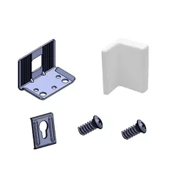 145.W8.01.P1 Навес шкафа с крепежом, белый, индив.упаковка