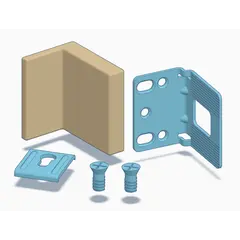 Навес 345, компл. 1шт навес, 1шт планка, 1 шт заглушка, 2шт винт, сталь и пластик, магнолия арт.345-448000-K1-823