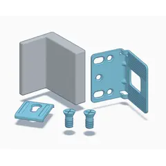 Навес 345, компл. 1шт навес, 1шт планка, 1 шт заглушка, 2шт винт, Сталь, никель арт.345-448000-K1-733