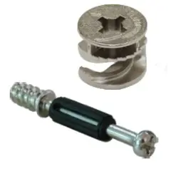 Комплект Эксцентрик с дюбелем серии 153, для плиты 16мм, Д15мм, цинк арт.153-9699-12-PC-K07