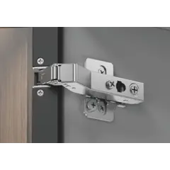 Петля 896 с доводчиком, для алю. профиля, угол 45, 28мм, Никель арт.896-0T64-733