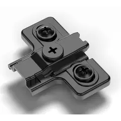 Планка для петли 896, высота 2 мм, крестовая с винтами 6,3мм, 3D регулировка, Черный никель арт.896-0KC2-981