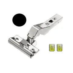 Петля мебельная Titus T-Type Noir Glissando угловая 45 градусов с доводчиком 110/45/17 мм для машинной установки. Арт: 701-0C78-668-00