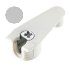 Эксцентрик мебельный распорный с фиксатором Titus System 6 Quickfit-Expando установка сбоку и сверху для плиты 16 мм пластик серебро. Арт: 006443-861-001