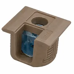 Стяжка полкодержатель, Д20, для плиты 16мм, уст. сверху и сбоку, серо-бежевый арт.172-6973-900