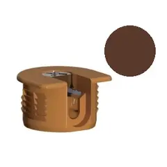 Стяжка полкодержатель, Д20, для плиты 18мм, уст. сверху, коричневый арт.172-6387-823-44202-8028
