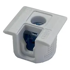 Стяжка полкодержатель, Д20, для плиты 16мм, уст. сверху, белый арт.172-6975-877