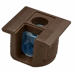 Стяжка полкодержатель, Д20, для плиты 16мм, уст. сверху и сбоку, коричневый арт.172-6973-831