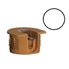 Стяжка полкодержатель, Д20, для плиты 16мм, уст. сверху, белый арт.172-6383-877-44201-9003