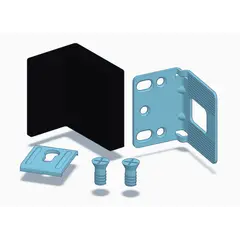 Навес 345, компл. 1шт навес, 1шт планка, 1 шт заглушка, 2шт винт, сталь и пластик, черный арт.345-448000-K1-835