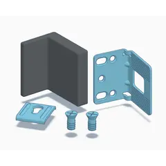 Навес 345, компл. 1шт навес, 1шт планка, 1 шт заглушка, 2шт винт, Сталь, черный арт.345-448000-K1-981