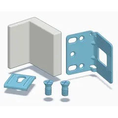 Навес 345, компл. 1шт навес, 1шт планка, 1 шт заглушка, 2шт винт, сталь и пластик, белый арт.345-448000-K1-877