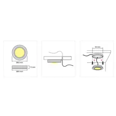 Комплект светодиодной подсветки (накладной круглый светильник с кольцом) Арт.1794