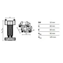 Ножка-опора регулируемая 90 мм Kum-Plast арт.434100