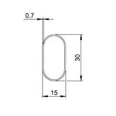 Штанга d15x30мм, хром арт.139.3000.60