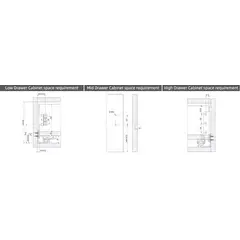 Боковые стенки ящика для направляющих CUBO, 250 мм, h=128 мм, серый арт.681-5250-7035