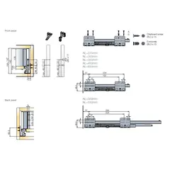 Выдвижной ящик Tekform Slimline+ DW100 270 мм, Screw-in, антрацит арт.656-8360-185-00