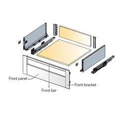 Соединитель фронтальный для ящиков Tekform slimline+ DW145, антрацит арт.656-8337-385-00