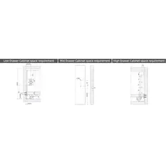 Боковые стенки ящика для направляющих CUBO, 550 мм, h=158 мм, белый арт.681-9550-9010