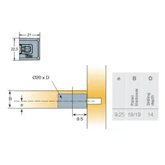 Эксцентрик SYSTEM 6 Wedgefix screw-in 19 мм, белый арт.006620-877-001