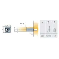 Эксцентрик SYSTEM 6 Drop-on 19 мм, установка сверху, белый арт.006979-877-001