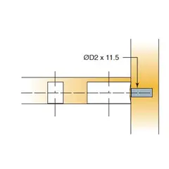 Дюбель мебельный Titus System 6 Quickfit-Expando темно-серый 5x11,5 мм. арт. 006576-880-001