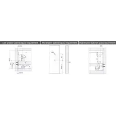 Боковые стенки ящика для направляющих CUBO, 300 мм, h=88 мм, антрацит арт.681-1300-7012