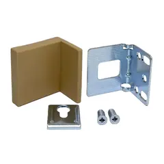 Навес 345, компл. 1шт навес, 1шт планка, 1 шт заглушка, 2шт винт, сталь и пластик, тик арт.345-448000-K1-849