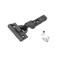 Петля мебельная Titus T-Type Noir Glissando 90 градусов с доводчиком 110/48/9 мм и cистемой ускоренной сборки Easy-fix арт.701-0CS4-668-00