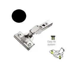 Петля мебельная Titus T-Type Noir Glissando угловая 15 градусов с доводчиком 110/45/9 мм и cистемой ускоренной сборки Easy-fix Арт: 701-0D76-668-00