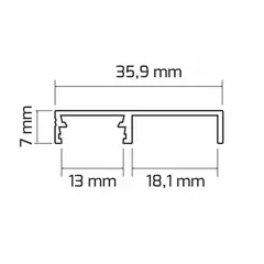 PROFIL-FLOORLINE-TR-2M-W Профиль для LED ленты PROFIL FLOOR LINE 2 м, алюм, прозрачный рассеиватель