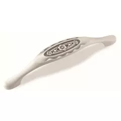 Ручка-скоба FS-128 128 серебро прованс/9003 белый матовый (ТЗ)