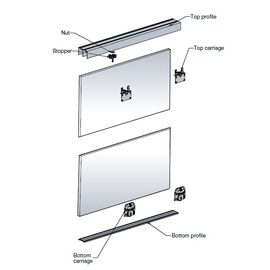 Механизм Set 200 для систем раздвижных дверей с нижним ходом (2 двери) арт.610-9691-380-K1
