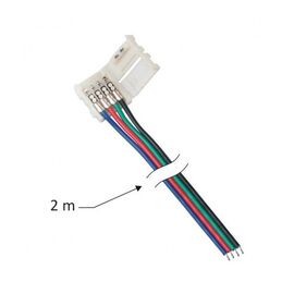 MO-LF10-2M-RGB-D1 Коннектор для LED ленты 10 мм, провод 2 м, оцинкованные концы , RGB