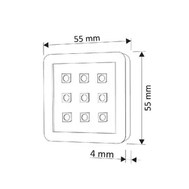 ZSQUARE-RGB-1P-01W Комплект светильник LED SQUARE RGB (1 шт + пульт + блок питания), провод 2 м