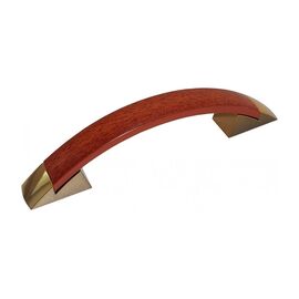 Мебельная ручка Кламет РС 27, скоба 133.5/15/28.5 мм, золото красная вишня.
