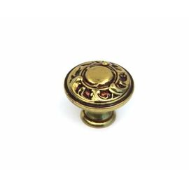 Ручка кнопка для мебели Bosetti Marella Патина, 30 мм, золото. Арт: 24401.03001.54