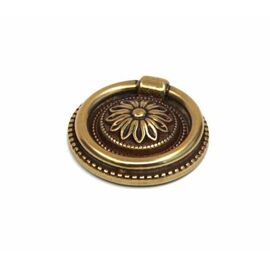 Ручка кольцо для мебели с накладкой Bosetti Marella Патина, 0 мм, золото. Арт: 12224.04700.54