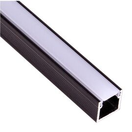 Профиль для LED ленты PROFIL LINE 2 м черный, молочный рассеиватель арт.PROFIL-LINE-OP-2M-C