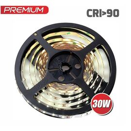 LED лента PREMIUM 300 LED 2835 IP20 8 мм 3000К 30W CRI>90 арт.R-2835-300-20-30K-90-02