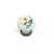 24136P0252B.09 Ручка кнопка керамика Белый цветок, крем, Флоренция - 1