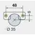 704-0673-054-00 Петля T-type 110/48/5 мм Touch Opening - 3