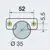 701-0AP0-054-00 Петля T-type Glissando 110/52/0 мм - 3